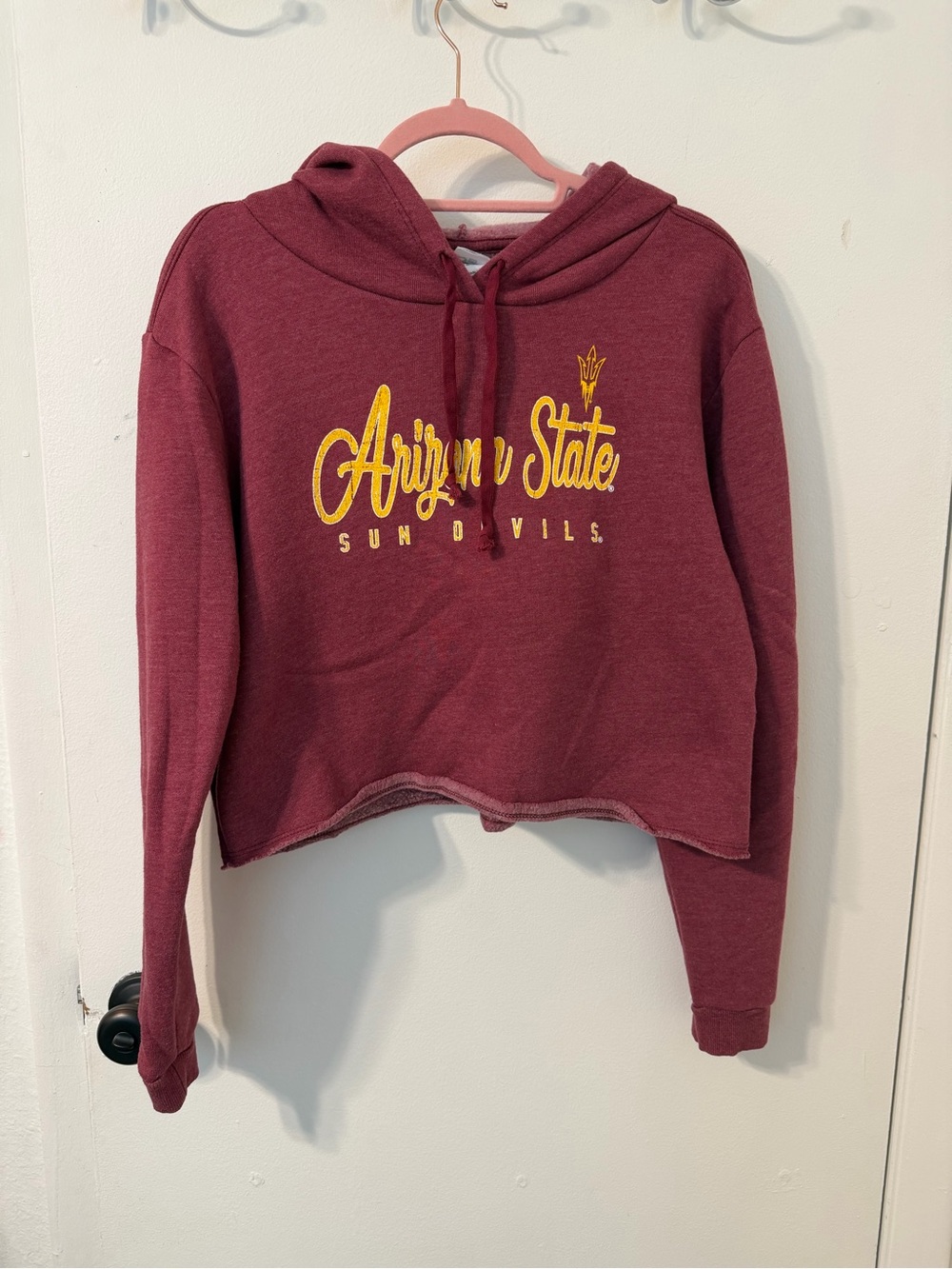 Arizona State University ASU Sun Devils Cropped Hoodie Sweatshirt